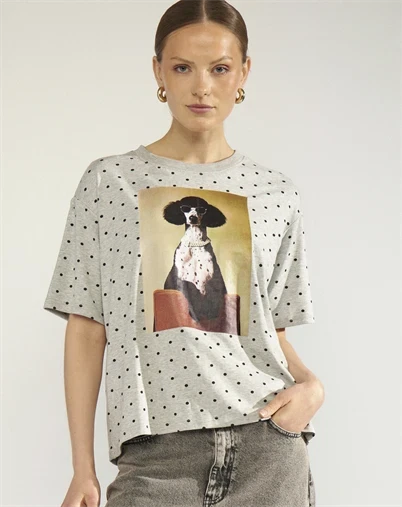 Nümph - Rossa Oversize T-Shirt - Light Grey Melange 